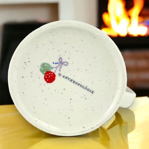 Anthropologie Stonewear Bundled Up Knit Hat Monogram Mug Initial 'S' - Picture 4 of 5